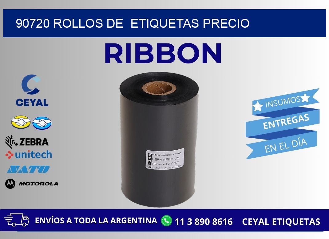 90720 rollos de  etiquetas precio