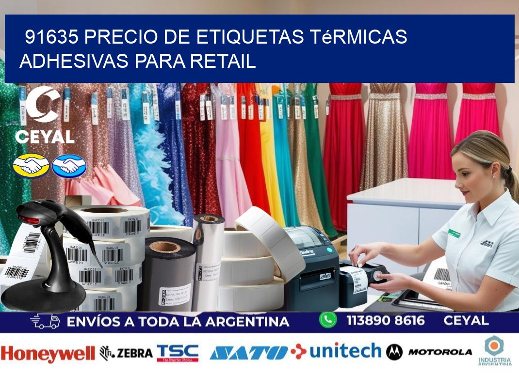 91635 precio de etiquetas térmicas adhesivas para retail