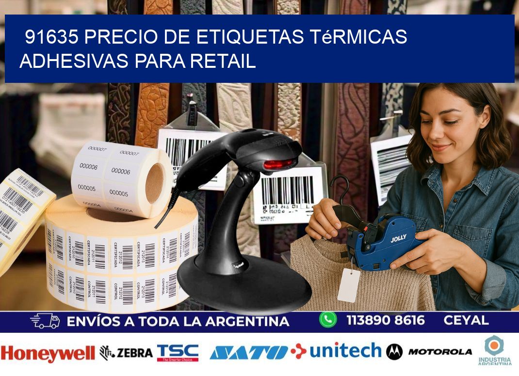 91635 precio de etiquetas térmicas adhesivas para retail