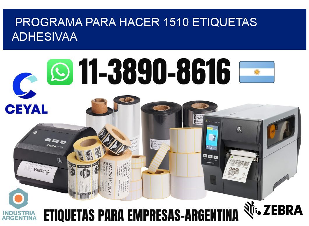 Programa para hacer 1510 etiquetas adhesivaa