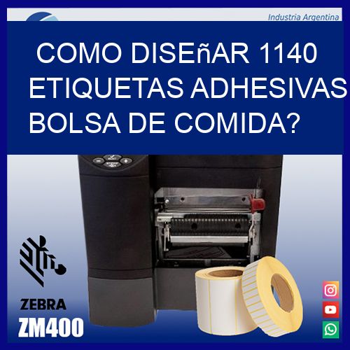 como diseñar 1140 etiquetas adhesivas bolsa de comida?