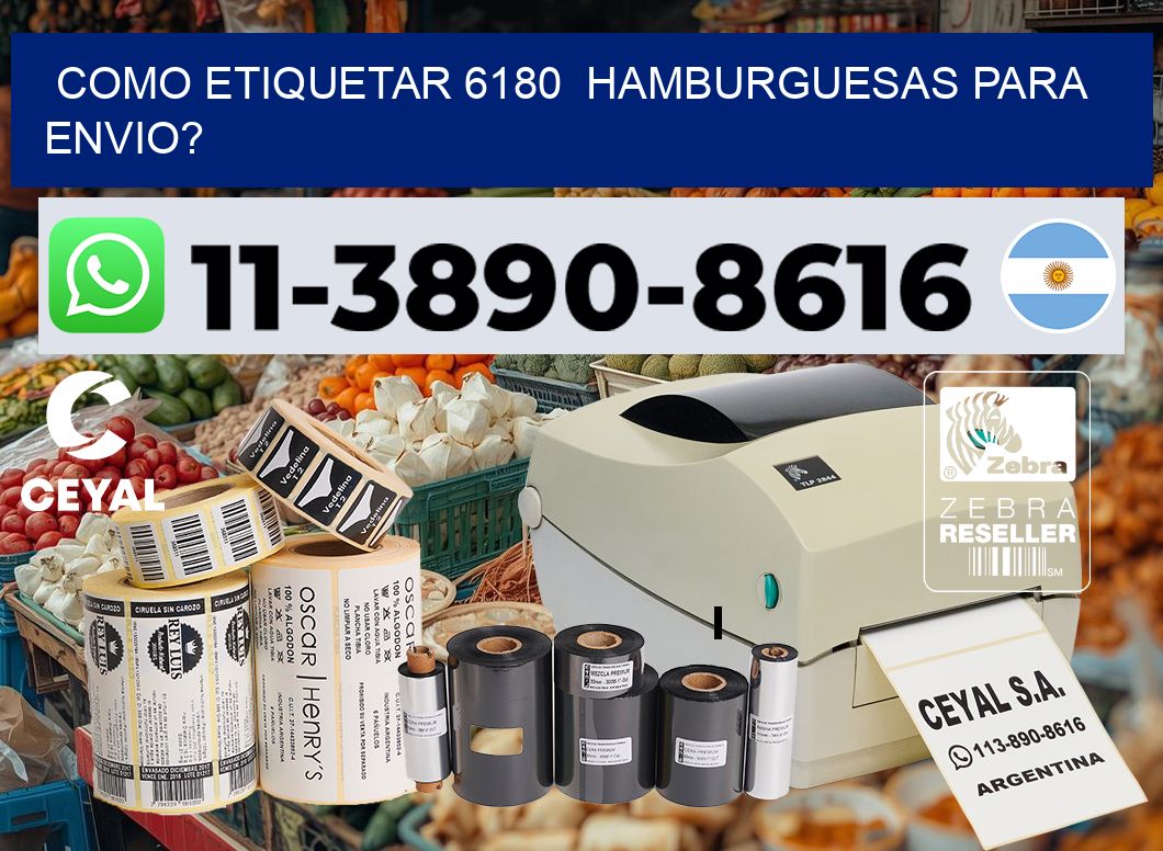 como etiquetar 6180  hamburguesas para envio?