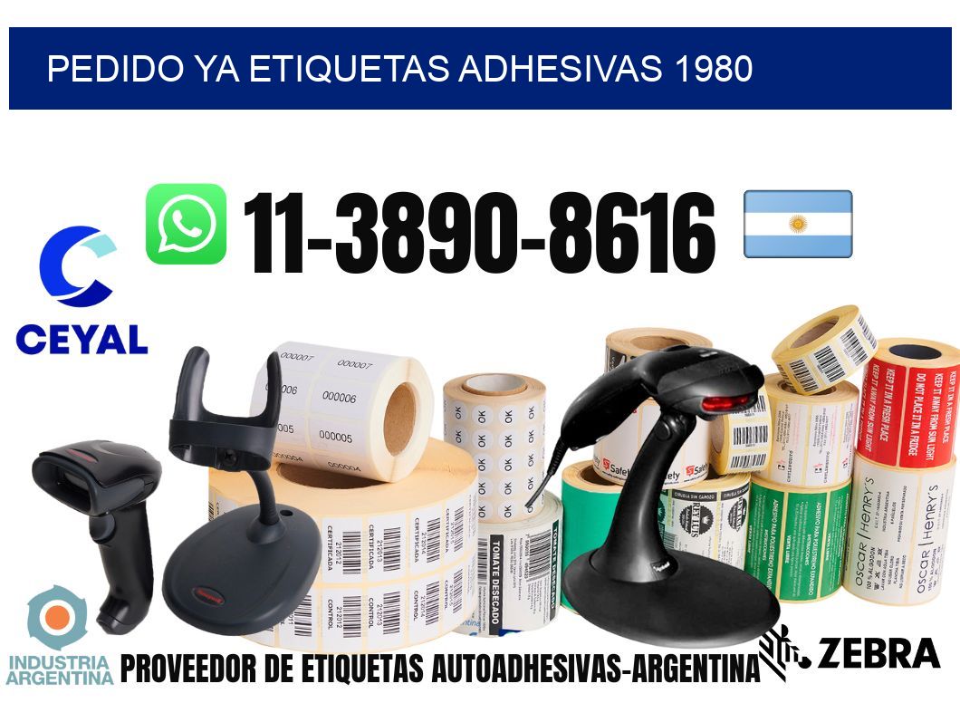 pedido ya etiquetas adhesivas 1980