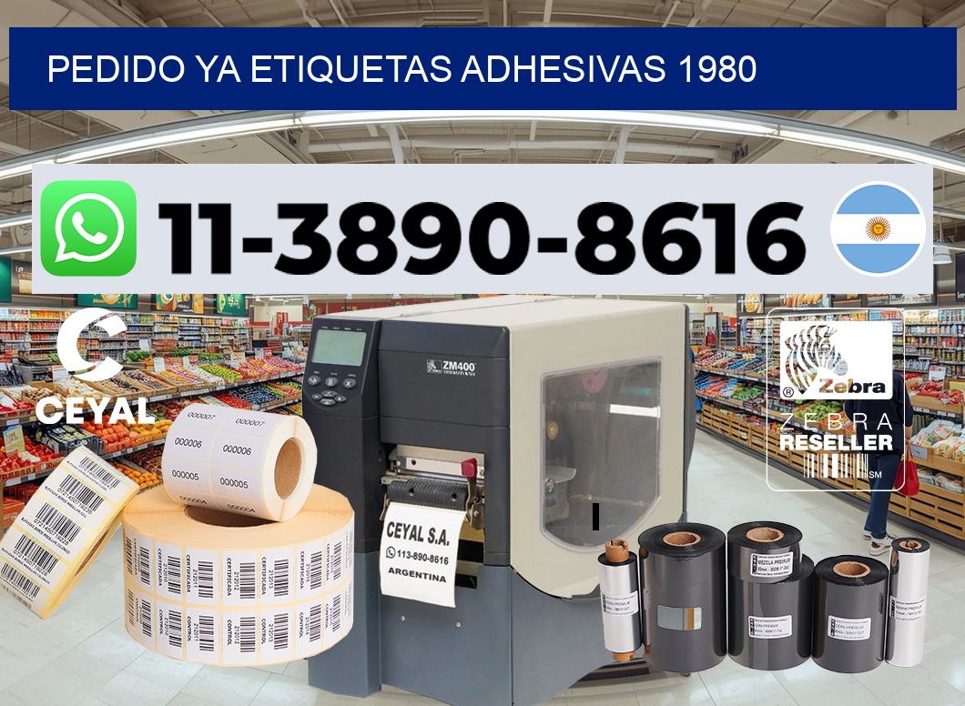 pedido ya etiquetas adhesivas 1980
