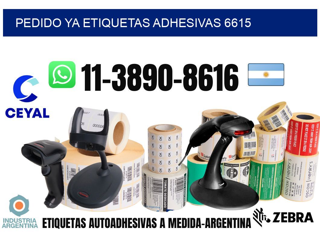 pedido ya etiquetas adhesivas 6615