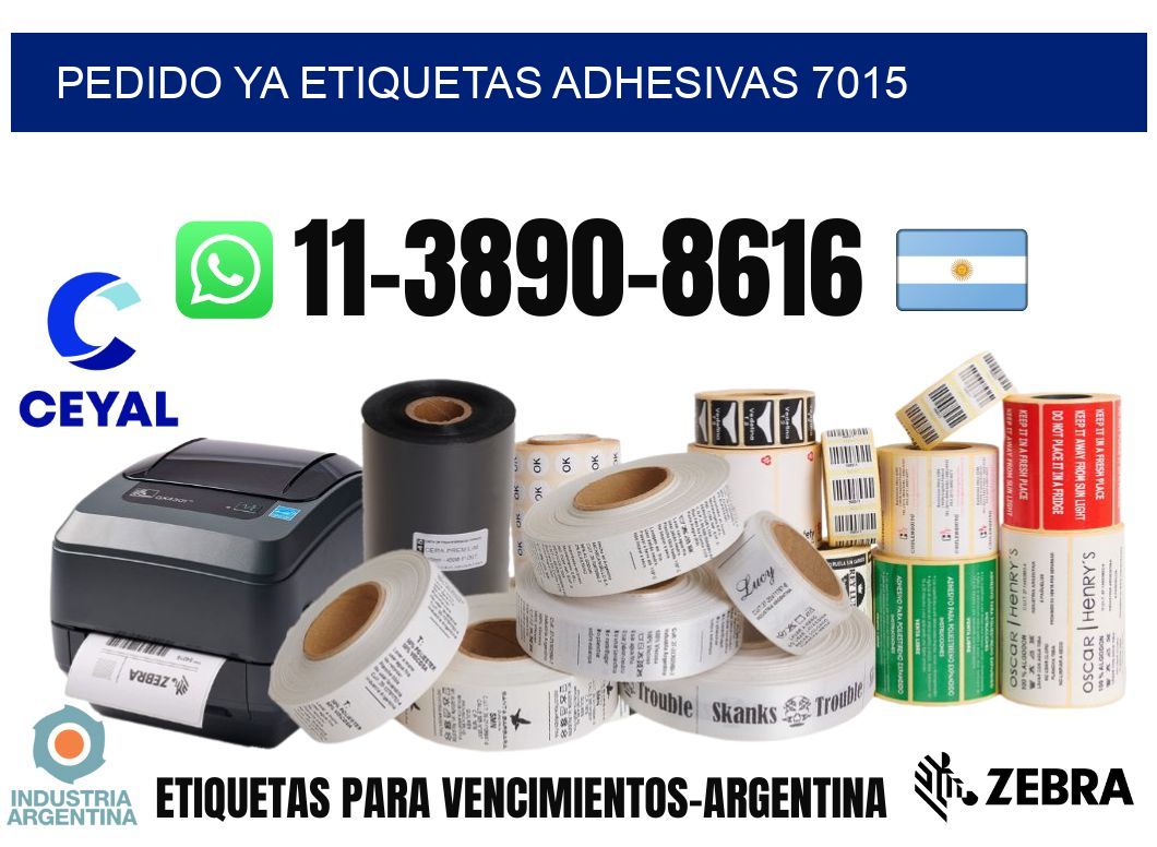 pedido ya etiquetas adhesivas 7015