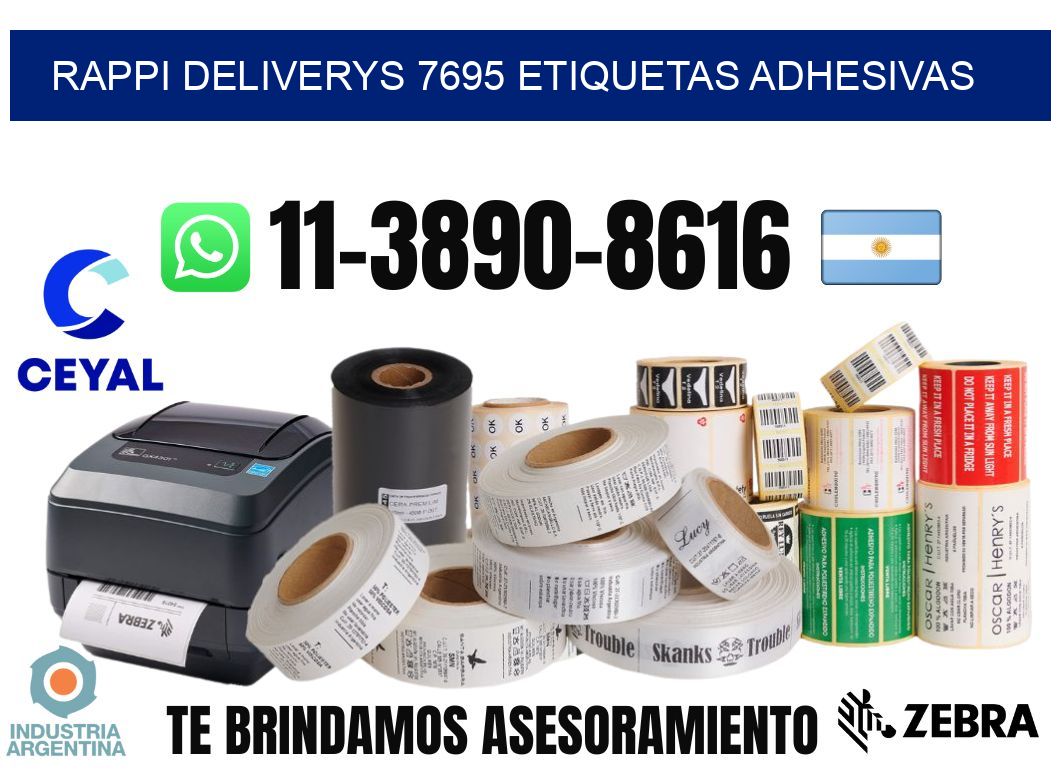 rappi deliverys 7695 etiquetas adhesivas