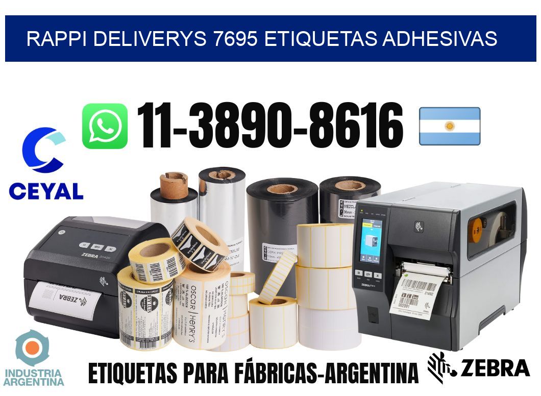 rappi deliverys 7695 etiquetas adhesivas