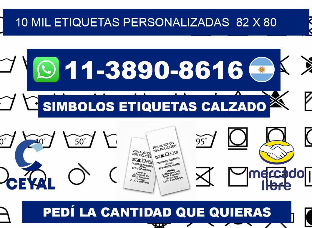 10 mil etiquetas personalizadas  82 x 80