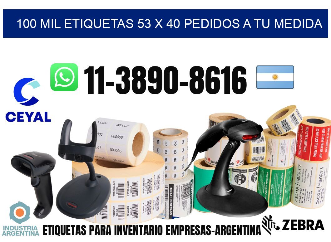 100 mil etiquetas 53 x 40 Pedidos a tu medida