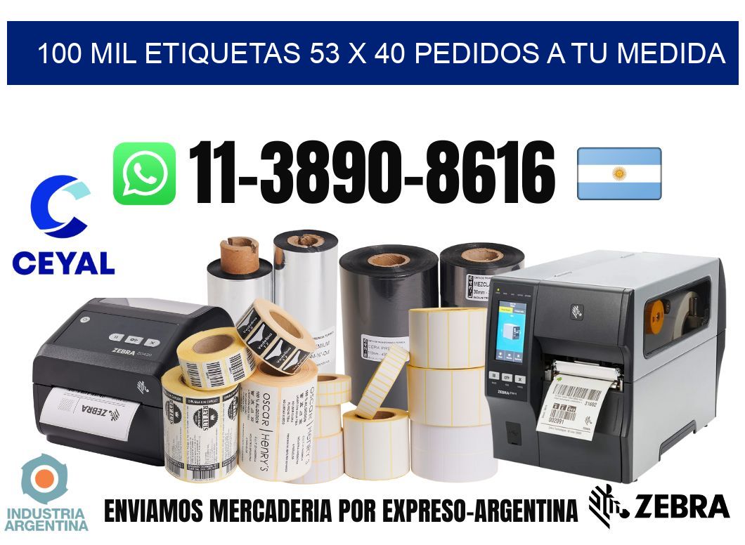 100 mil etiquetas 53 x 40 Pedidos a tu medida