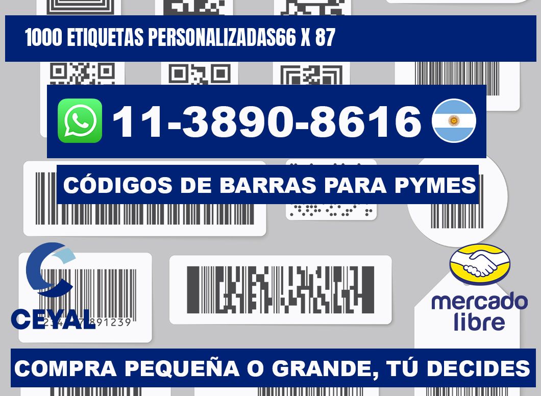 1000 ETIQUETAS PERSONALIZADAS66 x 87