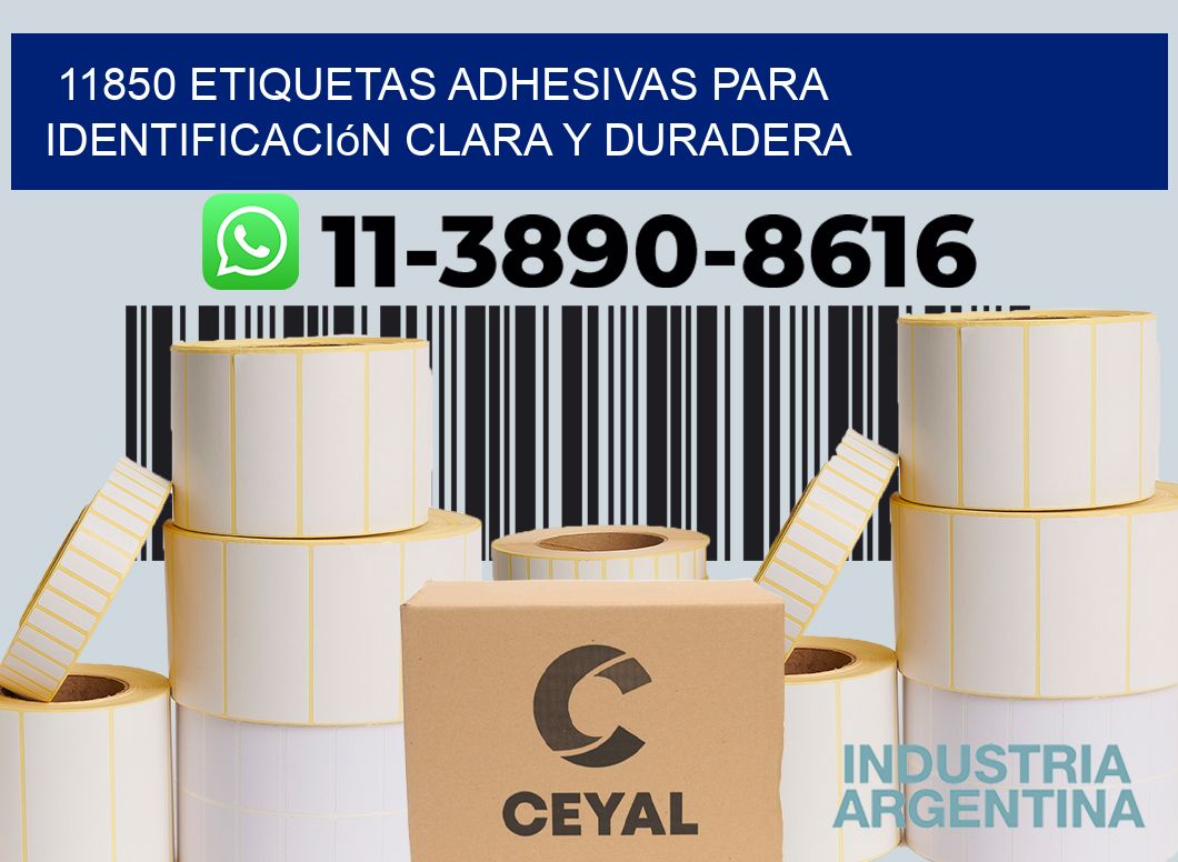 11850 Etiquetas adhesivas para identificación clara y duradera