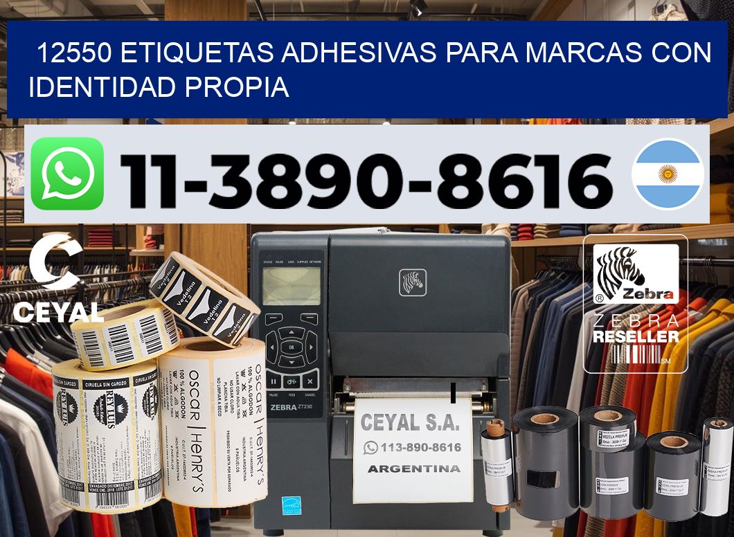 12550 Etiquetas adhesivas para marcas con identidad propia