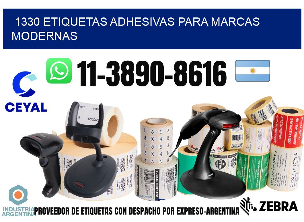 1330 Etiquetas adhesivas para marcas modernas