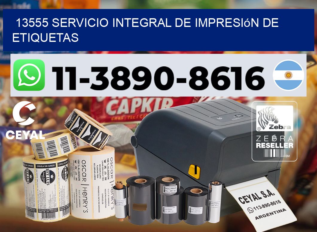 13555 Servicio integral de impresión de etiquetas
