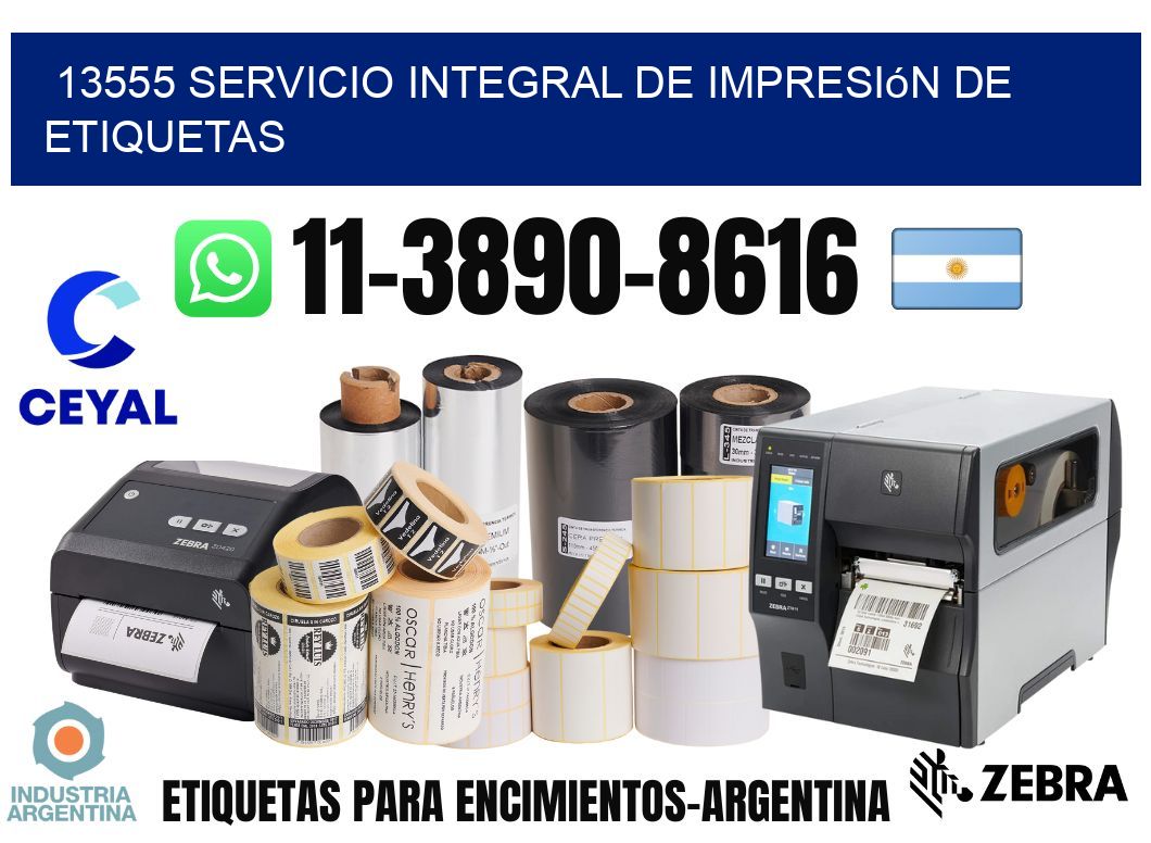 13555 Servicio integral de impresión de etiquetas