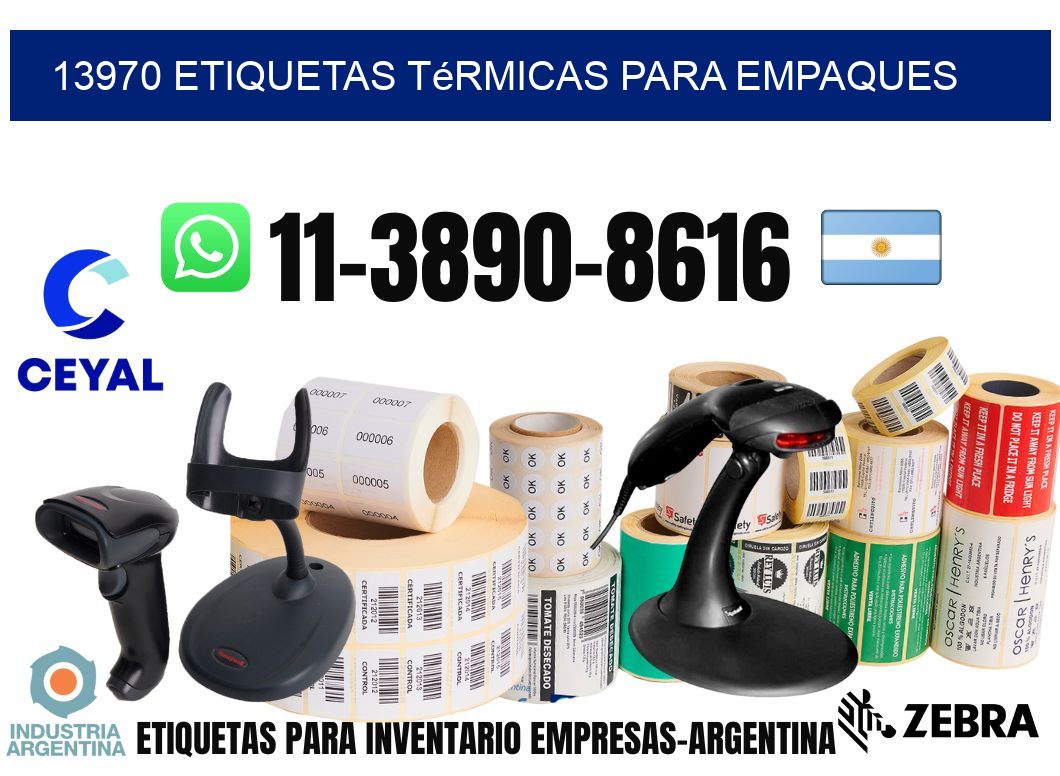 13970 Etiquetas térmicas para empaques