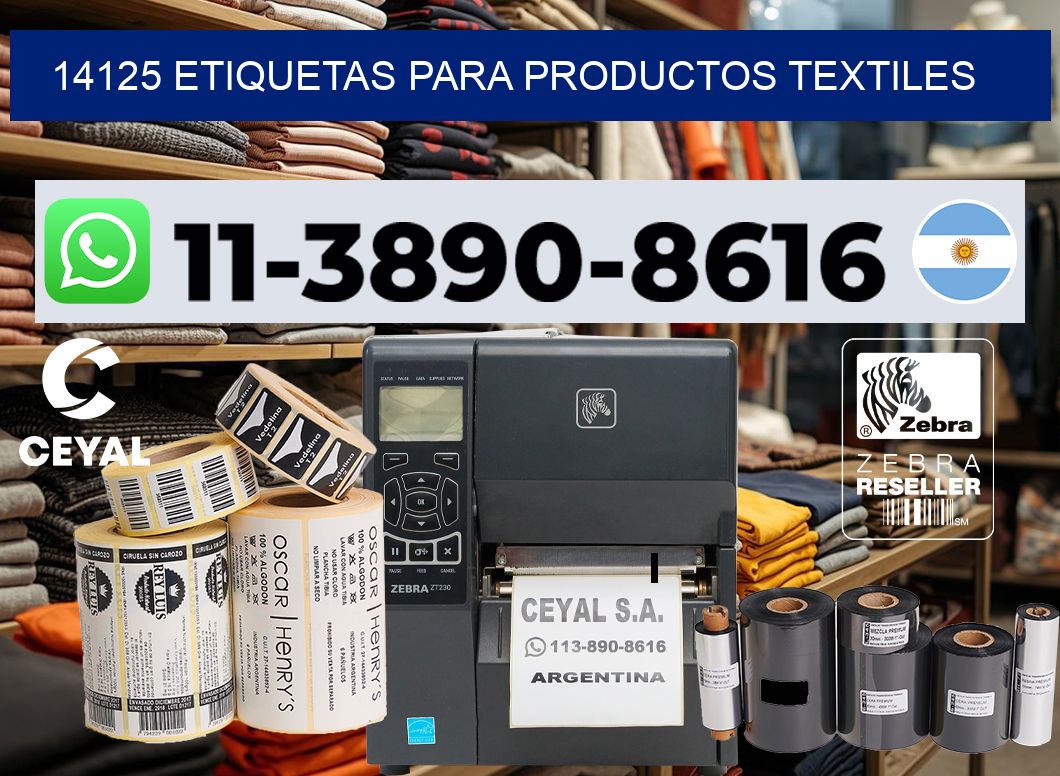 14125 Etiquetas para productos textiles