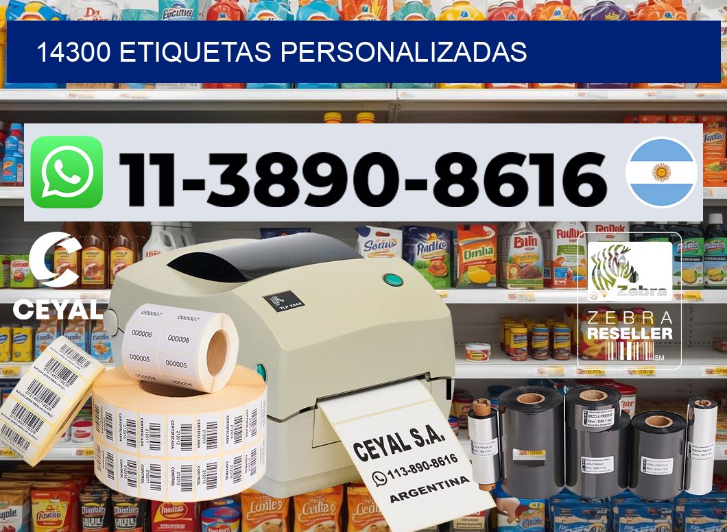 14300 etiquetas personalizadas