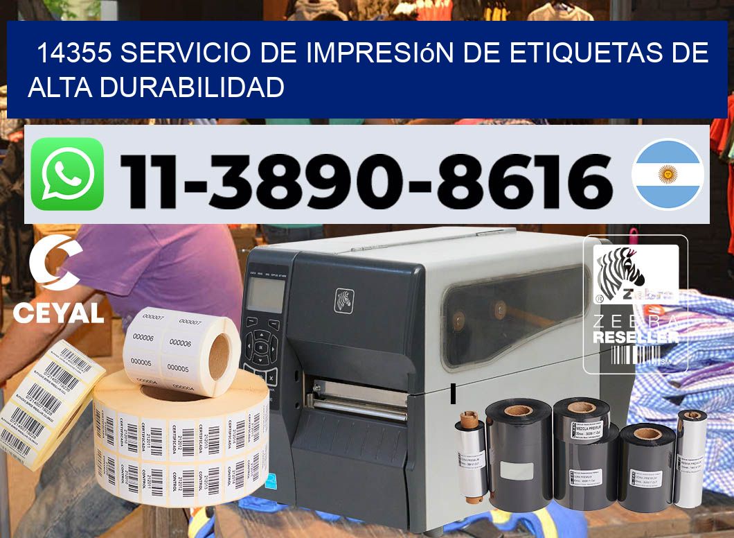 14355 Servicio de impresión de etiquetas de alta durabilidad