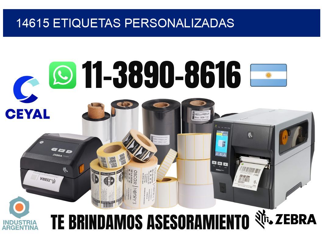 14615 etiquetas personalizadas