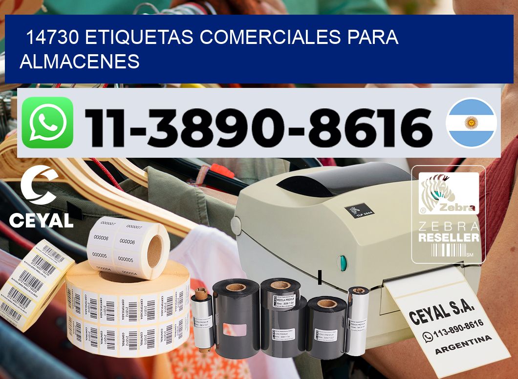 14730 Etiquetas comerciales para almacenes