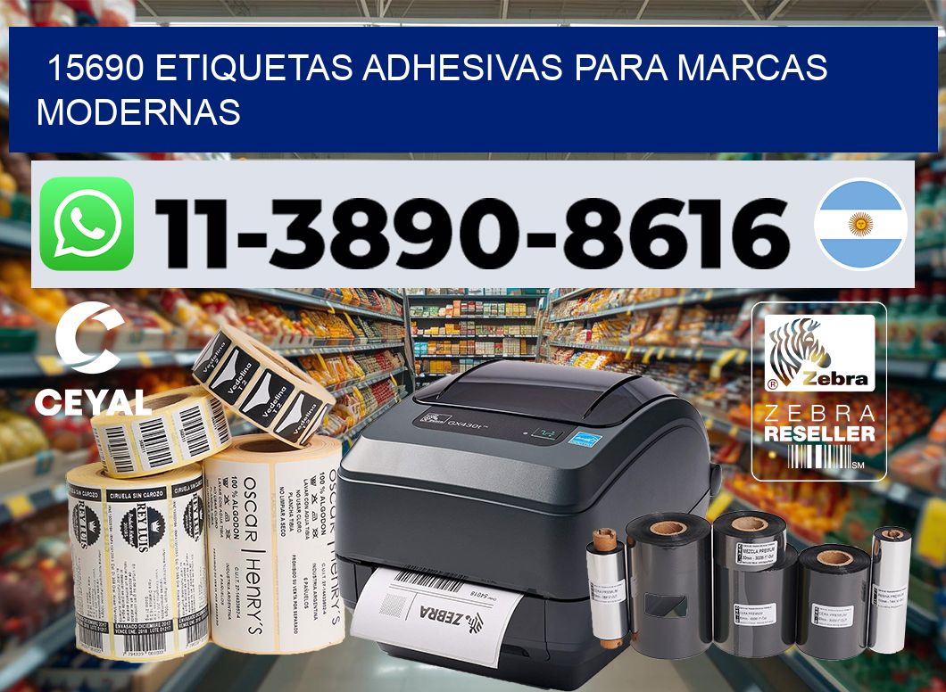 15690 Etiquetas adhesivas para marcas modernas