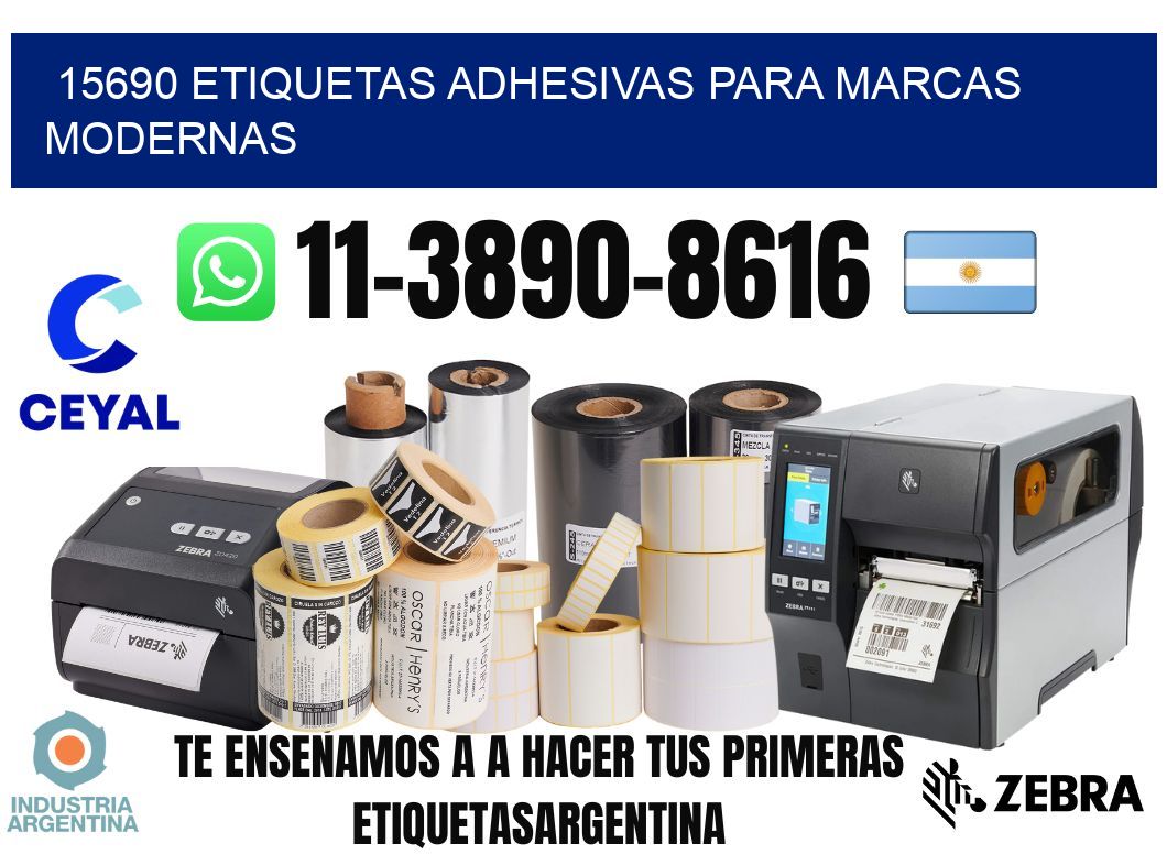 15690 Etiquetas adhesivas para marcas modernas