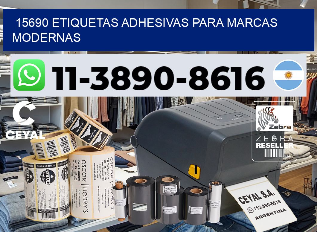 15690 Etiquetas adhesivas para marcas modernas