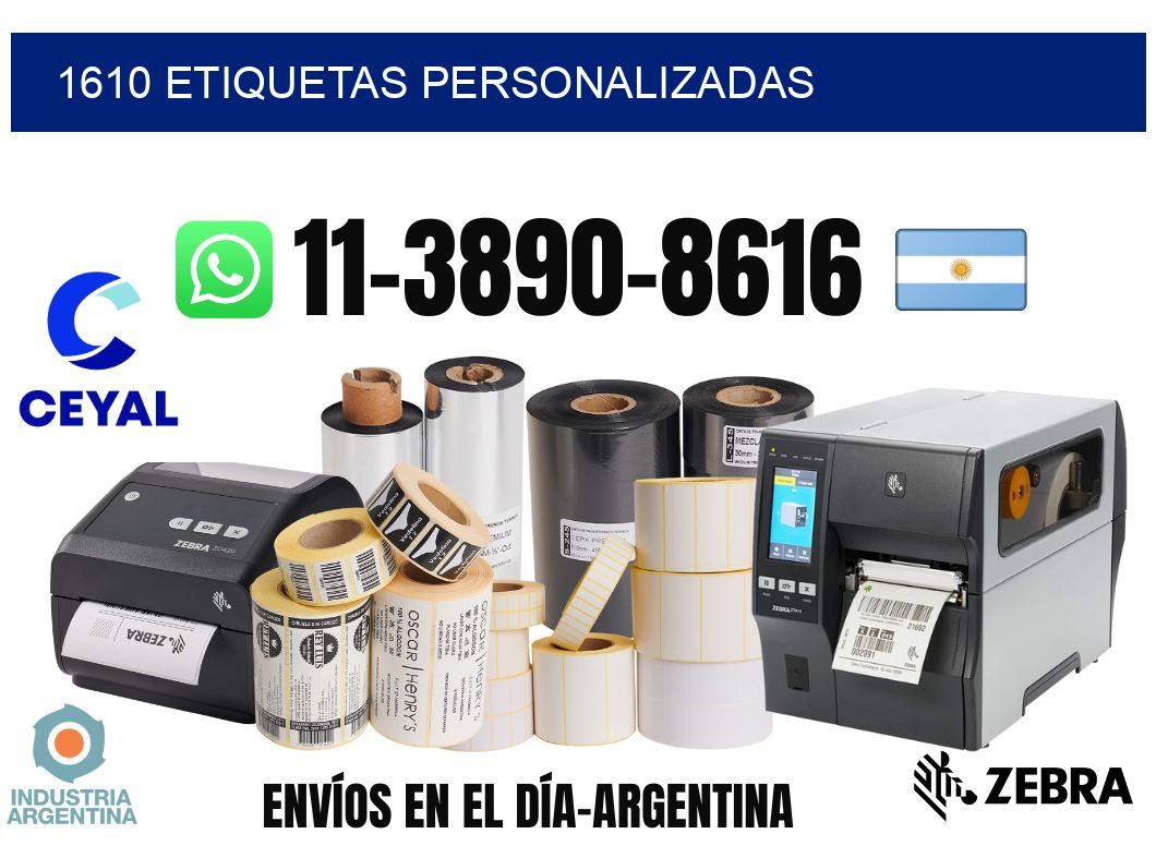 1610 etiquetas personalizadas