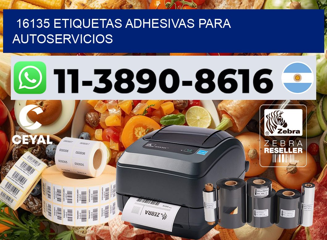 16135 Etiquetas adhesivas para autoservicios