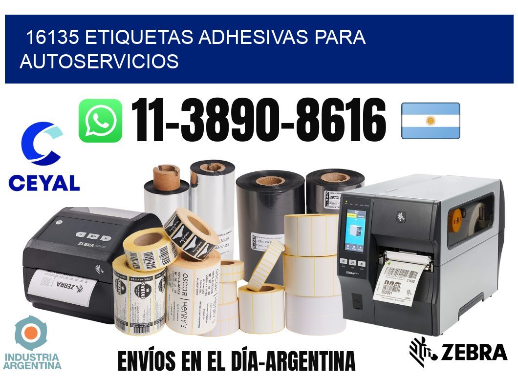 16135 Etiquetas adhesivas para autoservicios