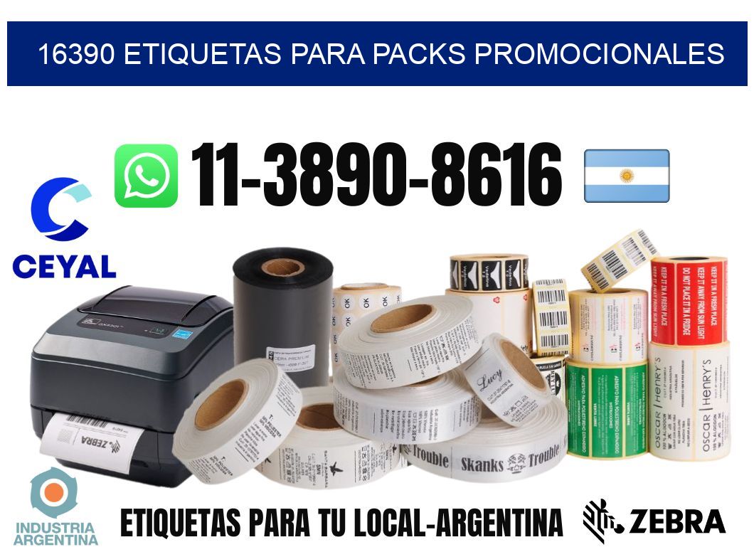 16390 Etiquetas para packs promocionales