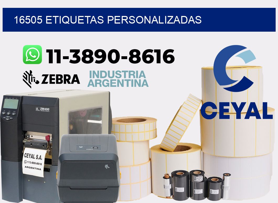 16505 etiquetas personalizadas