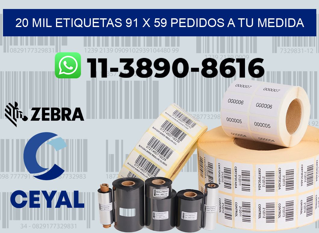 20 mil etiquetas 91 x 59 Pedidos a tu medida