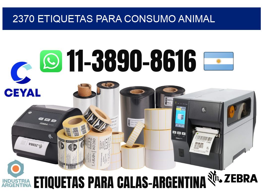 2370 Etiquetas para consumo animal
