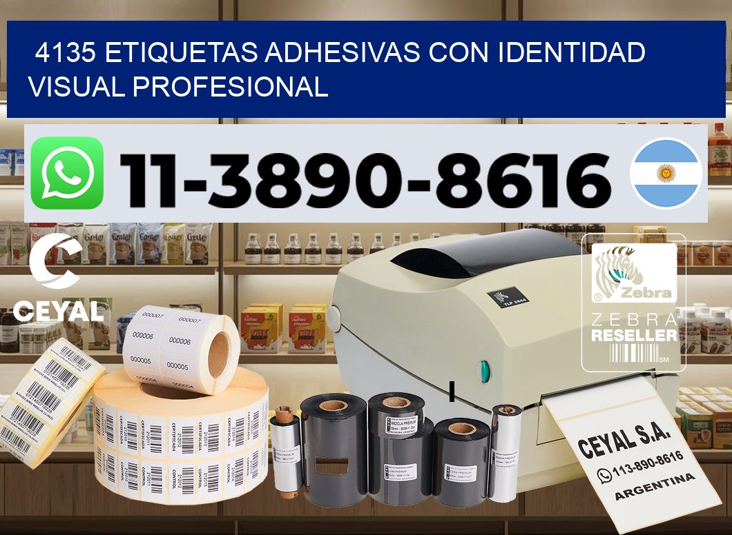 4135 Etiquetas adhesivas con identidad visual profesional