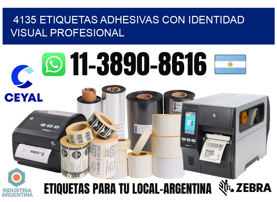 4135 Etiquetas adhesivas con identidad visual profesional