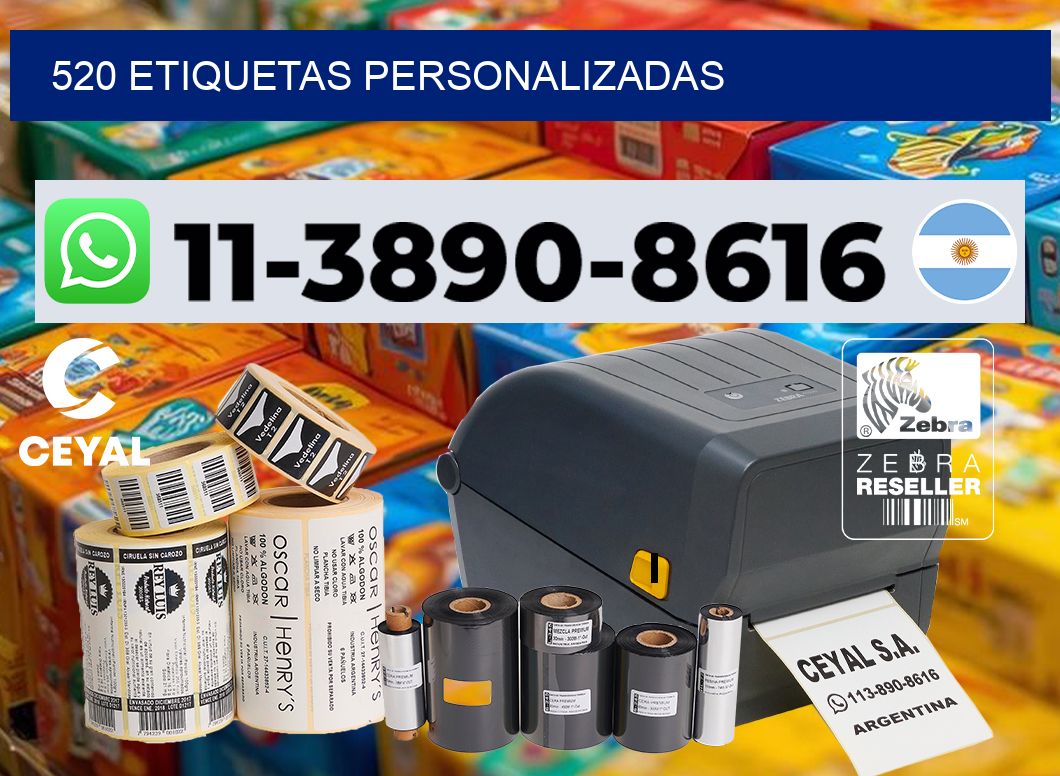 520 etiquetas personalizadas