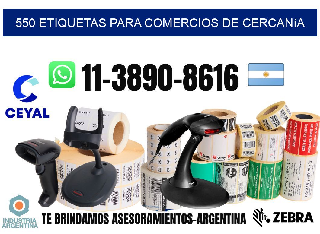 550 Etiquetas para comercios de cercanía
