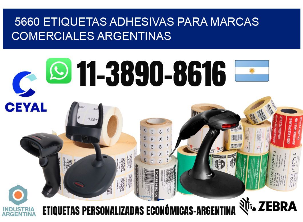 5660 Etiquetas adhesivas para marcas comerciales argentinas