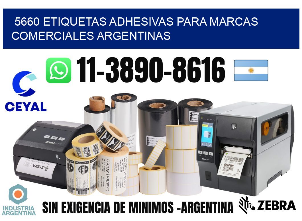 5660 Etiquetas adhesivas para marcas comerciales argentinas