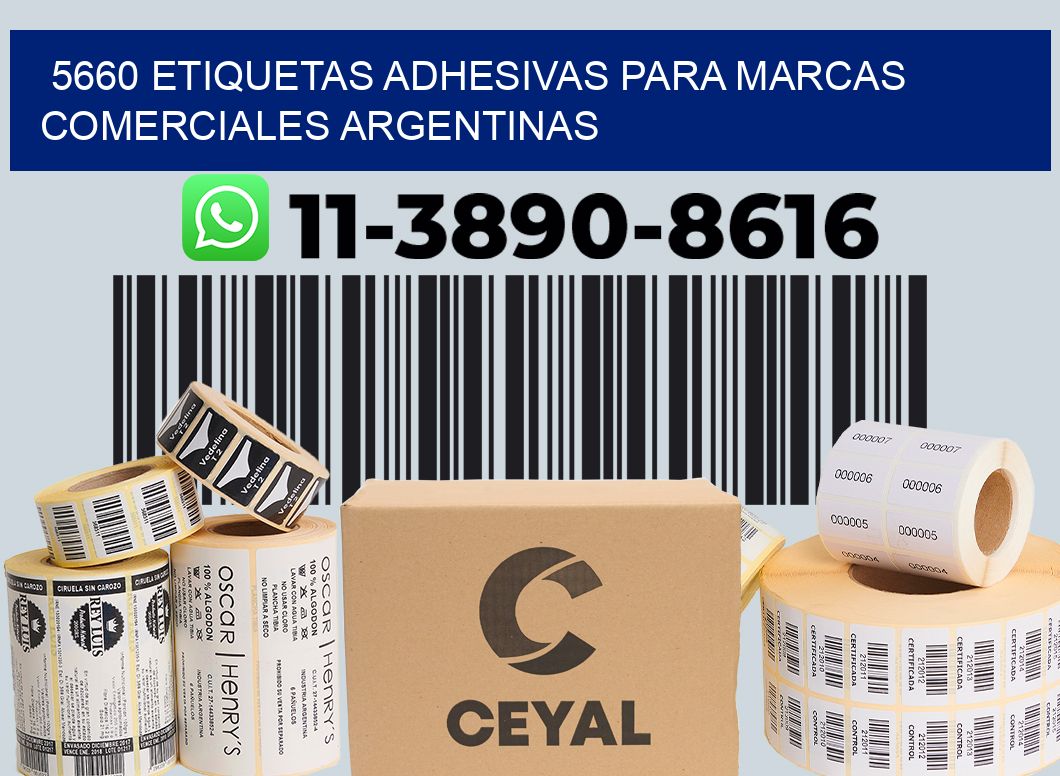 5660 Etiquetas adhesivas para marcas comerciales argentinas