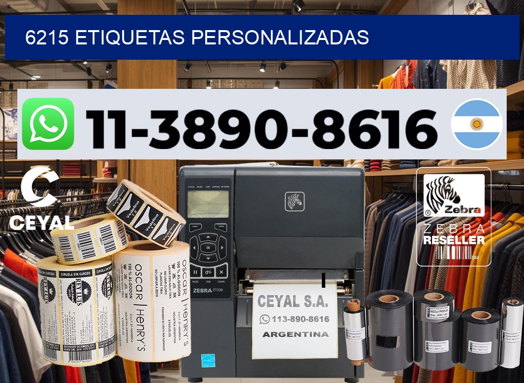 6215 etiquetas personalizadas