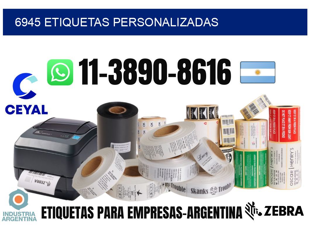 6945 etiquetas personalizadas
