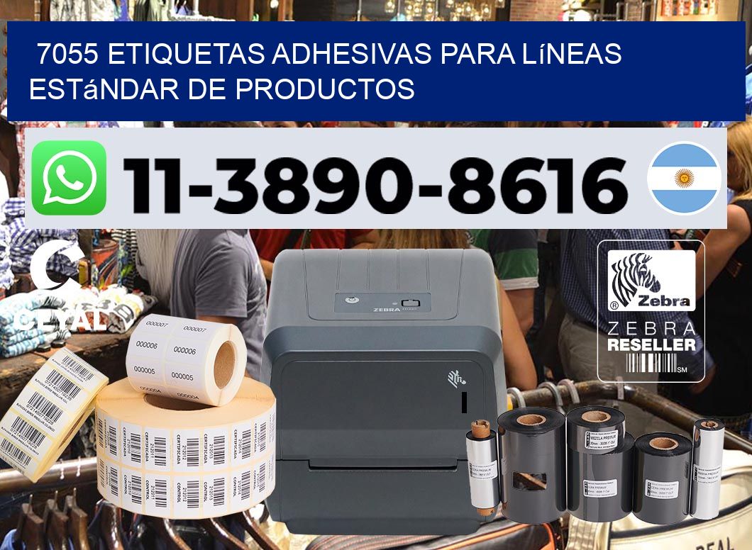 7055 Etiquetas adhesivas para líneas estándar de productos