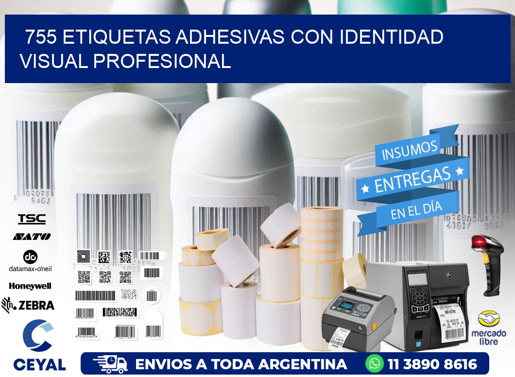 755 Etiquetas adhesivas con identidad visual profesional