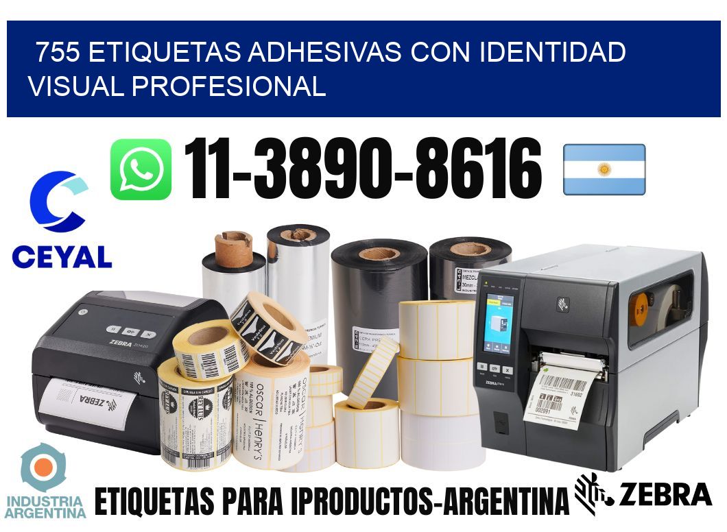 755 Etiquetas adhesivas con identidad visual profesional