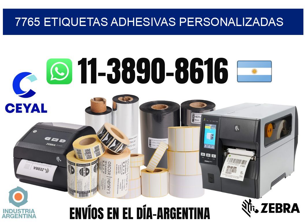 7765 Etiquetas adhesivas personalizadas